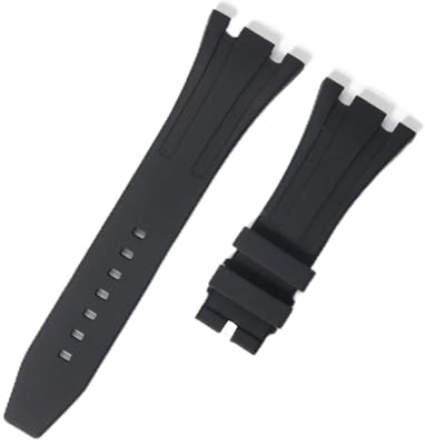MAMA'S PEARL 27mm 28mm 30mm Gummi Silikon Uhrenarmband Fit For AP Fit For Royal For Oak Offshore Serie Uhrenarmband Damen Herren Armband Weiches Armband(Black-no buckle,30mm)