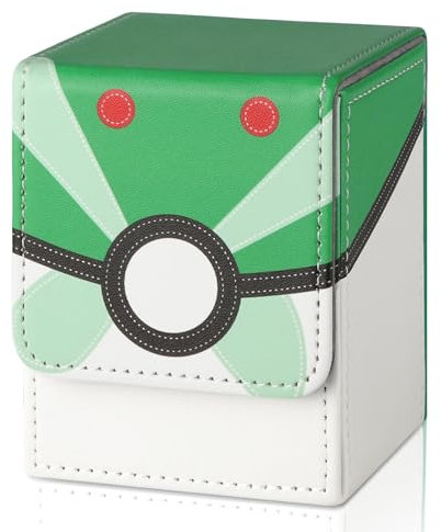 Deoyibu Deck Box 100 für dem Commander TCG, Deck Box PU und Magnetisches Design Kartenbox, Sammelkarten Box Kompatibel mit Trading Card Games, MTG Karten, Yugioh Karten etc. Grün