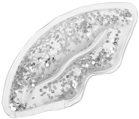 DRESSOOS Kühles Lippenform Mit Glitzerdekoration Wiederverwendbare Augenmaske Für Kälte Und Wärmetherapie Linderung Von Schwellungen Und Müdigkeit