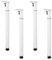 Relaxdays Tischbeine, 4er Set, HxD: 71–110 x 6 cm, klappbar, höhenverstellbar, Tischfüße Esstisch, Schreibtisch, weiß