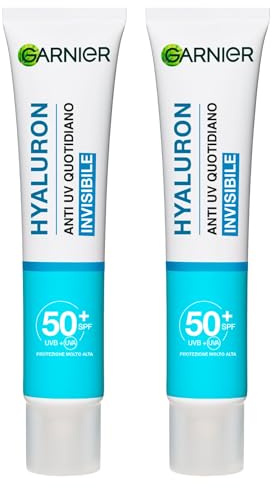 Garnier Hyaluron Anti-UV-Flüssigkeit für den täglichen Gebrauch, unsichtbar, LSF 50+, feuchtigkeitsspendend, schützt vor Sonnenschäden und stärkt die Hautbarriere für den täglichen Gebrauch, mit LSF
