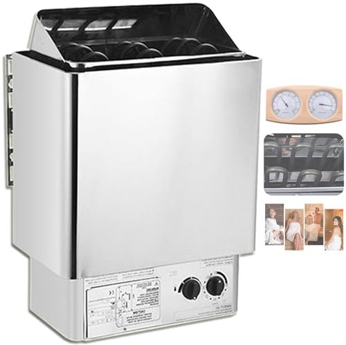 Genérico Calentador De Sauna, 4,5-9KW Estufa Eléctrica para Sauna, con Controlador Integrado, Apto para 106-460 Pies Cúbicos, Equipo para Sauna, para Saunas De Va-por Domésticas, Baños, Spas(8KW)