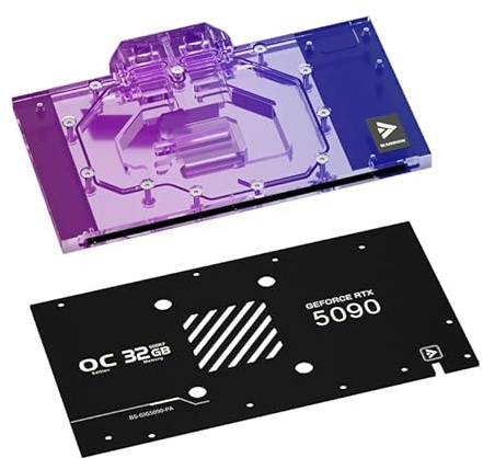 Barrow Copper GPU Water Cooling Block GPU Waterblock for Gigabyte RTX5090 RTX5090Ti RTX5080 RTX5080Ti RTX5070 RTX5070Ti RTX5060 RTX5060Ti (for Gigabyte RTX 5090 D Gaming OC 32G)