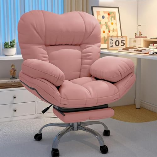 GYLRFA Lazy Big and Tall Bürostuhl Home Office Schreibtischstühle Lift Computer Gaming Stuhl Rückenlehne Für Wohnzimmer, Schwenkstühle Komfortable Bürotischstühle Sessel Für Schlafzimmer