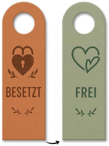 speecheese Türhänger Frei Besetzt Herz Vintage Herzdesign Türschild | im lustigen Herzdesign, Dekoration