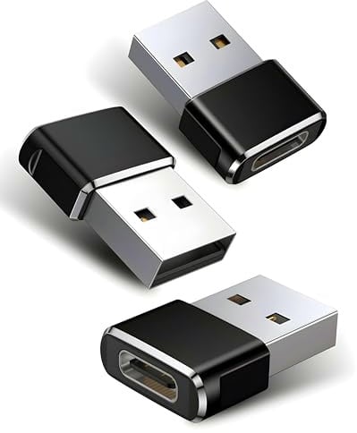 IZITEK USB to USB C Adapter,USBC Female to USB A Male Adaptor, Type C Converter Charger for iPhone 17 Pro Max,16 15,Apple Watch iWatch S11 S10 SE,AirPods 3,iPad Mini Air,Samsung Galaxy S25
