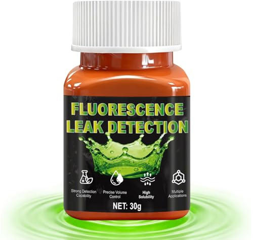NoxGule Fluorescéine, Detecteur de Fuite Piscine, Fluorine Détection Fuite | Détecteur de Fuite Piscine, Positionnement Précis, Adapté à Détection Canalisations D'Évacuation, Piscine, 30g,Colorant Fuite