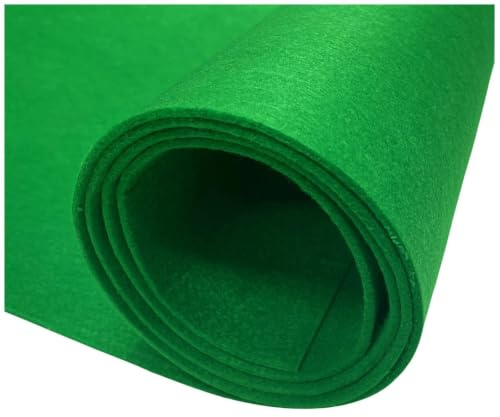 ZKAILCF Filzmatten zum Zuschneiden Filz Meterware 3mm Filzrolle Filzstoff Grün 300cm x 30cm Taschenfilz für DIY Filzunterlage Aufbewahrungstasche Patchwork Nähen Basteln Handwerken Dekoration