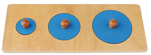Sharplace Montessori Spielzeug: Bunte Geometrische Körper + Holzbrett Set - Blau 1