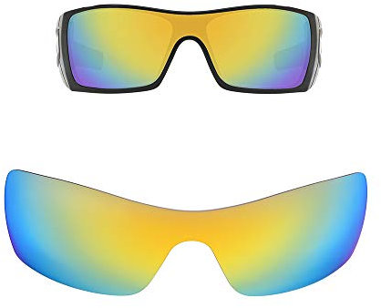 Oak&ban Lunettes de soleil polarisées miroir pour lunettes de soleil Oakley Batwolf - Or - Taille Unique