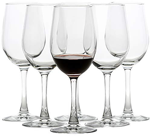 UMI UMIZILI Set di 6 bicchieri da vino rossi/bianco, classici, resistenti, 340 g