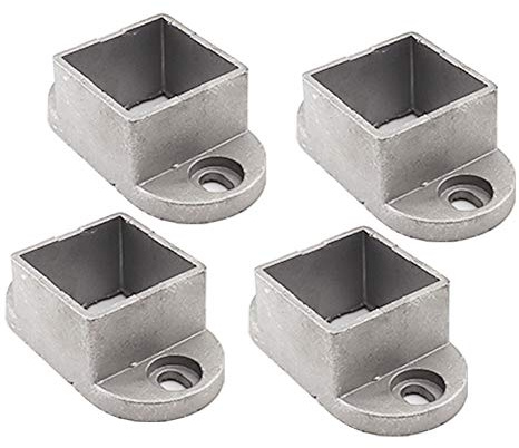 Lot de 4 Supports de Poteau en Bois Robuste, Bride de Jupe de Couverture de Base KAIISSA, Ancre de Garniture de Support de Couverture pour Garde-Corps de Main Courante de Porche de Pont, avec Vis