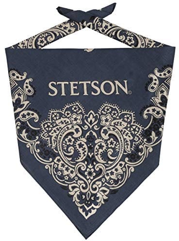 Stetson Paisley Bandana - Kopftuch aus 100% Baumwolle - Bandana mit klassischer Musterung - Für alle Jahreszeiten - Damen & Herren blau One Size
