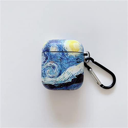 ZYONG Custodia Protettiva per Pittura a Olio Van Gogh per Airpods PRO Cover Bluetooth Custodia di Ricarica per Auricolari Wireless per airpod 2 Air Pod