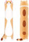 KUNSTIFY Seitenschläferkissen Katze Kuscheltier für Kinder, Schwangere und als Geschenkidee (50cm, Orange/Weiß)