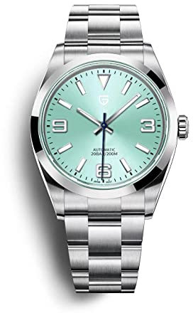 Pagani Design Armbanduhr Herren Saphirglas Edelstahl 200M Tauchautomatik Uhr Japan NH35A Automatik Uhrwerk Herren Mechanische Uhr (Eisblau-1)