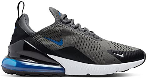 NIKE Men's Air Max 270 Sneaker, Iron Grey Game Royal Black White, 8.5 UK