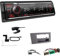 Kenwood KMM-BT408DAB 1-DIN Digital Media Receiver Autoradio DAB+ Bluetooth USB Einbauset passend für Volvo XC70 2000-2004 schwarz