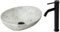 VBChome Waschbecken Stone + Armatur 41 x 35 x 15 cm Kleine Keramik Oval Waschtisch Handwaschbecken Aufsatzwaschbecken Waschschale Gäste WC