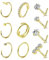 FIOROYAL 10 Stück 𝟏𝟒𝐊 𝐆𝐨𝐥𝐝 Gefüllte Nasenpiercing Chirurgenstahl 20G L Förmiger Nasenstecker für Frauen Männer Nasenring Piercing CZ Silber/Gold Nostril Piercing Schmuck Gold