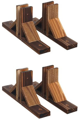 Happyyami 4 Pièces Diviseur de Pièce Pieds de Support Clôture de Jardin en Bois Triangle Base Support de Treillis de Jardin Anti-tilt pour Décoration Extérieure