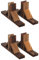 Happyyami 4 Pièces Diviseur de Pièce Pieds de Support Clôture de Jardin en Bois Triangle Base Support de Treillis de Jardin Anti-tilt pour Décoration Extérieure