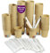 200 Gobelets Jetables Café en Papier Carton Kraft 110 ml / 4 oz. Gobelets pour Café Court, Lungo, Expresso et Plus avec Agitateurs en Bois Emballés dans du Papier