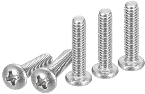 DTGN #8-32X3/4 Vis à Tête Cylindrique, 50 Pièces En Acier Inoxydable 304, Phillips Drive, Filetage UNC Complet, Finition Brillante, Kit de Vis Et Boulons