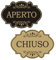 Andchi Set di 2 pannelli Cartello per porta Aperta/Chiusa Cartello per negozio reversibile su due lati con nastro pendente per negozio, caffè, bar 20x30cm