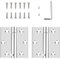 Eontab Stainless Steel 3 inch Self-Closing Hinges, Heavy Duty Spring, Polished Finish, 2 Packs
