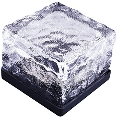 Warmhm solare Eisfelsen Solar-Landschaftsleuchten Pflastersteine ​​für den Gartenweg Solarziegel Solar-Ziegellichter Haushalt Vergrabene Lichter Lampe aus Eisziegeln LED