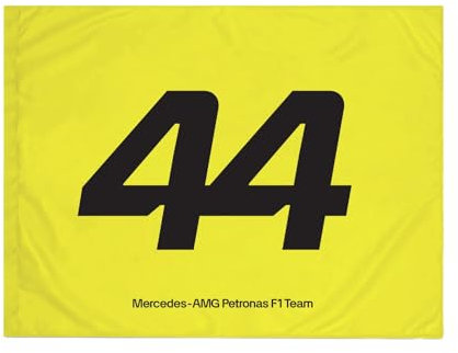 Mercedes AMG Petronas F1 Lewis Hamilton-Flagge - Neon - Einheitsgröße