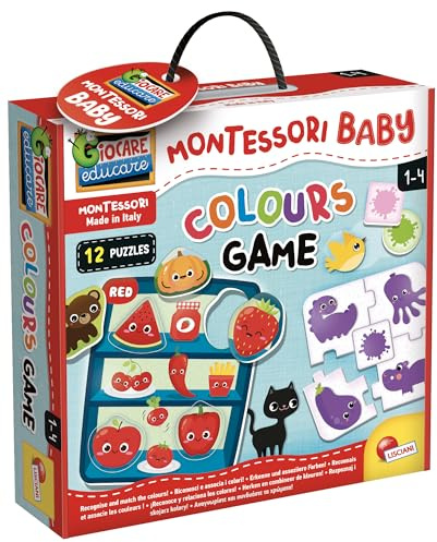 Lisciani - Montessori Baby - Farbspiel - Farblernspiel - Bildungs- und interaktiv - Fördert das Erlernen von Farben - Stimuliert Kreativität - Von 1 bis 4 Jahren und älter - Hergestellt in Italien