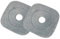 2 Pack 9 Inch Square Microfiber Pad Refill Compatible with True & Tidy Thick SPIN-800 TrueClean Mop, M16 and Most Square Spin Mop, Bucket - Grey