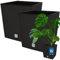 KOTARBAU® 2 x Pot De Fleur Carré De 64L avec Insert | Pot en Plastique Couleur Umbra | Pot Intérieur | Pot De Jardin À Texture De Rotin | avec Cache-Pot Extérieur | Pot De Fleur Rectangulaire