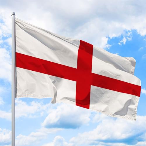 England Flagge 120 x 80 cm - für Fahnenmast, Englandfahne aus reißfestem Fahnen-Polyester-Stoff, Hissfahne Quer wetterfest und UV-beständig