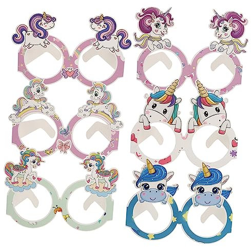COOLHIYA 24 Paar Einhorn Brillen Kinder Brillen Geburtstags Brillen Geburtstags Feier Brillen Geburtstags Brillen Für Kinder Brillen Requisiten Dekorative Geburtstags Brillen