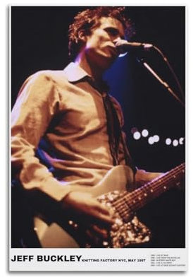 szzmyo Jeff Buckley Gitarren-Poster, dekoratives Gemälde, modern, ästhetisch, Leinwandposter, Schlafzimmer, Kunst, Wohnzimmer, Dekoration, Poster, 30 x 45 cm, ungerahmter Stil