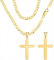AMAR Goldkette Herren/Damen kreuzkette gold 925/585 55 cm Goldkette für herren 3,8mm Panzerung
