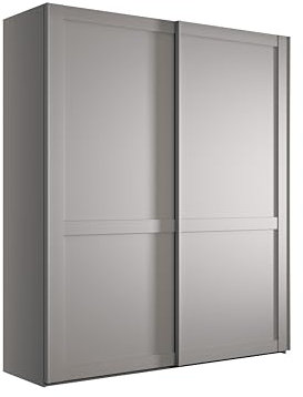 WIEMANN Schwebetürenschrank Landhausstil Kleiderschrank 150cm breit, Kieselgrau Dekor, Höhe 217cm, Marlow