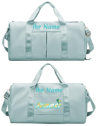 Personalisierte bestickte Sporttasche mit Nass- und Trockenfächern und Schuhfachd Wochenend-Camping-Canvas-Tasche