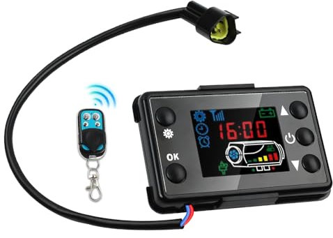 Aoreun 12V Auto Heizung LCD Schalter Controller, Luftheizungs-Steuerplatine mit Fernbedienung, LCD-Autoheizungsregler, Auto Standheizung Controller Board für Auto Diesel Luftheizung Parkheizung