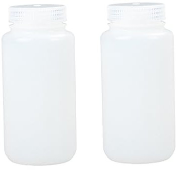 iplusmile 2pièces Lot De Bouteilles Vides Plastique Pehd De Contenants Eau Rechargeables Pour Lotion Nettoyage Maison Et Cuisine Blanc