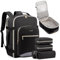 LOVEVOOK Mochila de Viaje, Impermeable 30L Mochilas Maletas Cabina Avion para Easyjet Ryanair, Bolsa de Viaje Mujer Equipaje de Mano Computadora portátil 15,6 Pulgadas