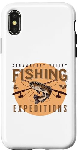 iPhone X/XS Cool Strawberry Valley Fishing Expedition Fish Design Case