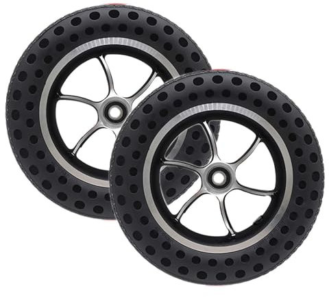 2 Stück 6 Zoll Rollstuhl-Vorderräder Ersatz-Zubehör, Vollgummireifen Mit 10mm Lager für Elektrorollstuhl Walker