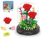 Dhqkqg Set di Blocchi da Costruzione per Bouquet, Kit Floreale Da Costruzione, Mattoni Bouquet Di Fiori Set con Coperchio Protettivo, Fiori Artificiali Bouquet, Regalo Creativo, Regalo per la Mamma