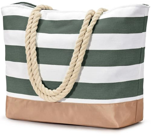 oscaurt Strandtasche Tote Bag Sporttasche Damen Shopper Tasche Faltbare Umhängetasche Gross Saunatasche Schwimmtasche Badetasche