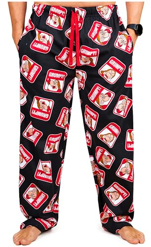 Disney Pantalon de Pyjama Homme Bas de Pyjama Doux Avec Poches Vêtement de Nuit et Détente Coton Cadeau Homme et Ado