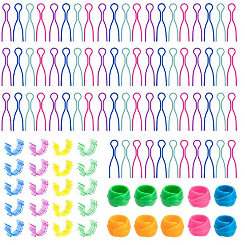 70Pcs Spulenfadenhalter Clips Spulenhalter Bobbin Nähmaschine,10 Silicone Garn Spulen Halter Gewinde Spule Huggers, 20 Anti-Tangling Farbe Spulenfaden-Halter für Nähmaschinen-Zubehör
